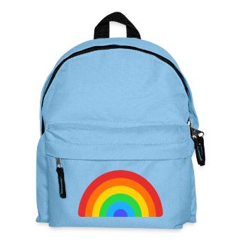 Retro Rainbow Arc - Kinder Rucksack - Hellblau - Vorne