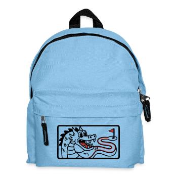 Minigolf Retro Cartoon Golfball JGA Team - Kinder Rucksack - Hellblau - Vorne