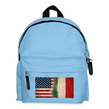 USA Italien Freundschaft Flagge Grunge - Kinder Rucksack - Hellblau - Vorne