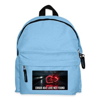 Error 404 Love Not Found Cyberpunk Art - Kids' Backpack - light blue - Front