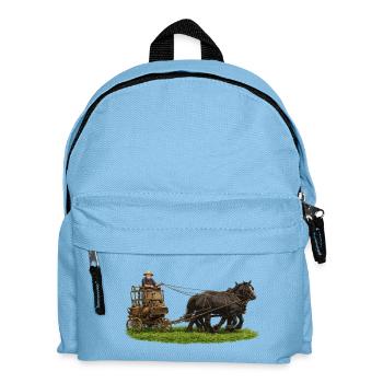 Pferde- und Kutschtour - Kinder Rucksack - Hellblau - Vorne