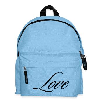 Love Calligraphy Script Minimalist Typography Grap - Kids' Backpack - light blue - Front