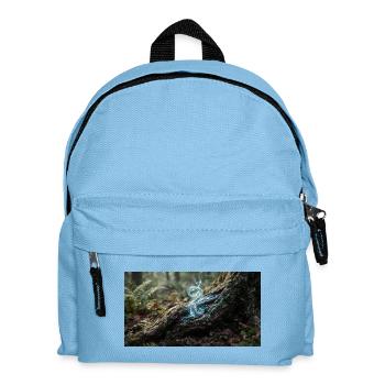 Forest Magic: Glowing Energy Fibers in Tree Roots - Kids' Backpack - light blue - Front