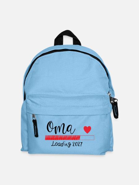 Oma 2027 - Kinder Rucksack - Hellblau
