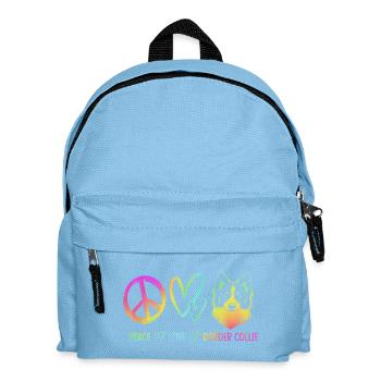 Border Collie - Kinder Rucksack - Hellblau - Vorne