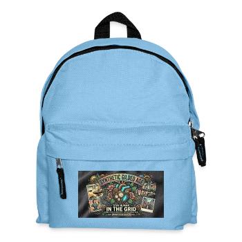 Synthetic Gilded Age – Stay Human In The Grid 2026 - Kinder Rucksack - Hellblau - Vorne