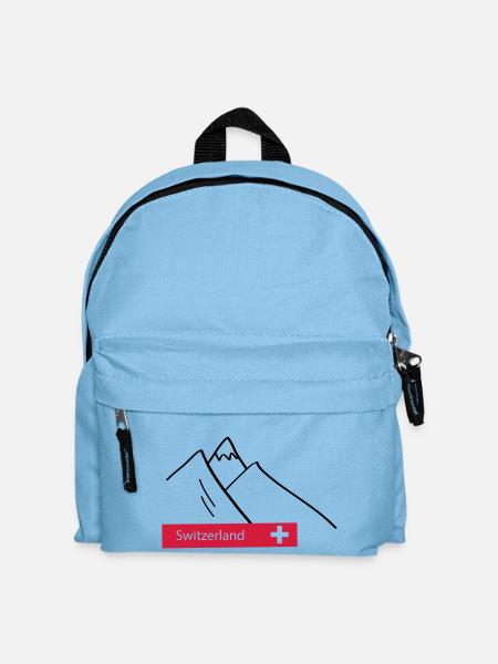 Suisse Suisse Alpes montagnes - Sac à dos Enfant - bleu clair