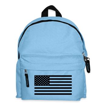 Black US flag - Kinder Rucksack - Hellblau - Vorne