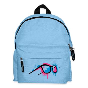 3D glasses in graffiti style - Kids' Backpack - light blue - Front