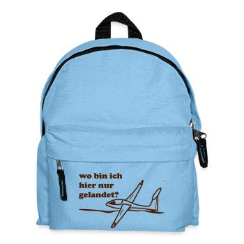 gelandet - Kinder Rucksack - Hellblau - Vorne