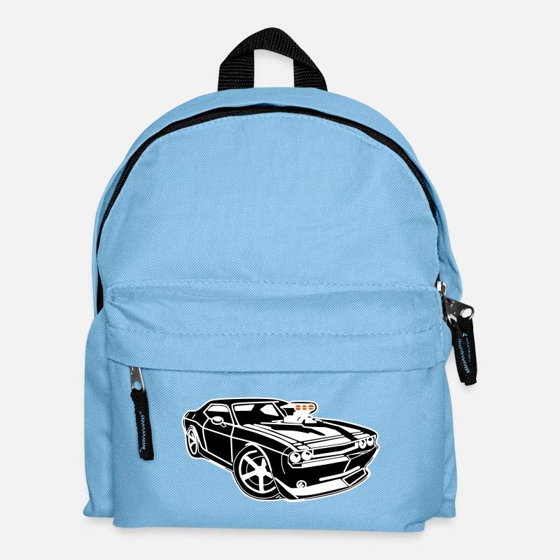 Muscle-Car-Power pur! - Kinder Rucksack - Hellblau