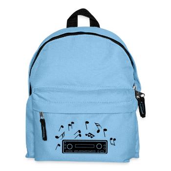 Autoradio avec notes de musique - Sac à dos Enfant - bleu clair - Devant
