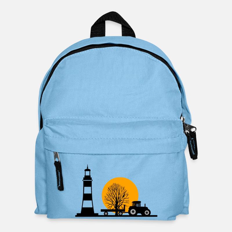 Traktor - Kinder Rucksack - Hellblau