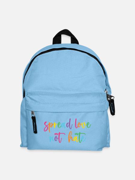 Pride Month - Liebe statt Hass verbreiten - Kinder Rucksack - Hellblau