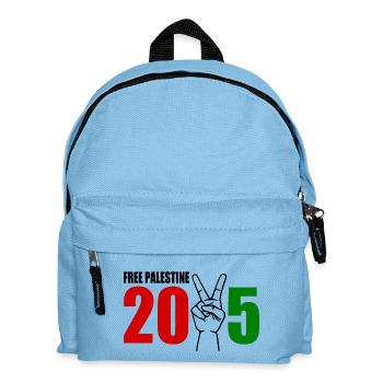 Free palestine 2025 - Kids' Backpack - light blue - Front