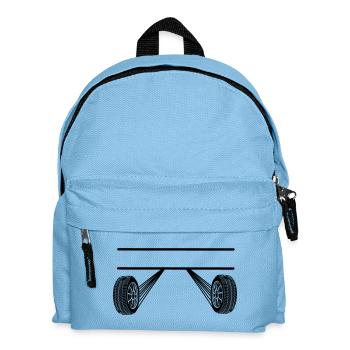 Car Racing Name Banner 4 - Kids' Backpack - light blue - Front