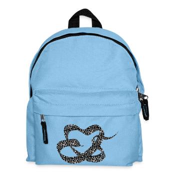 Gemusterte herzförmige Schlange - Kinder Rucksack - Hellblau - Vorne