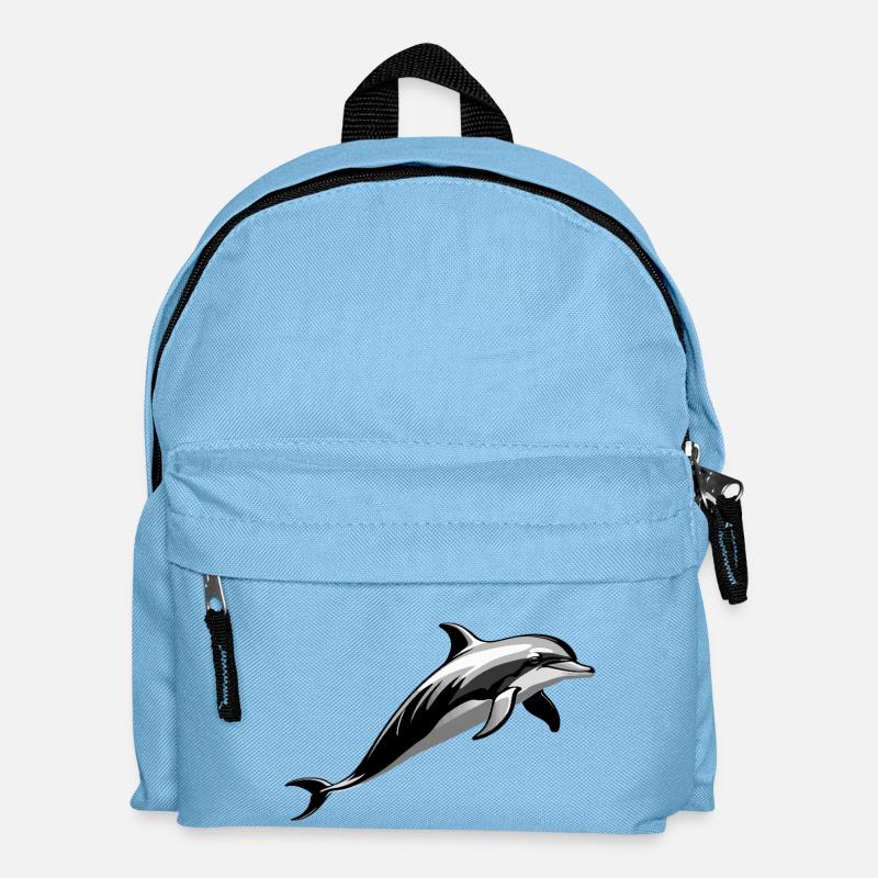 Delfin - Cute Ocean Pet Design - Kinder Rucksack - Hellblau