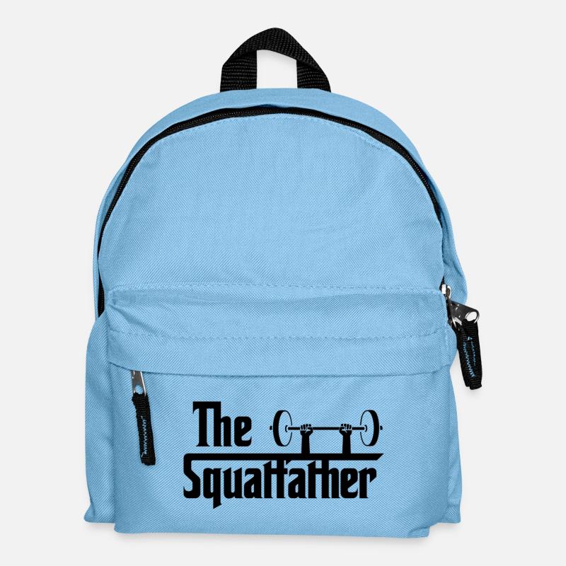 The Squatfather black - Kids' Backpack - light blue