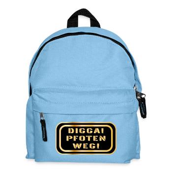 DIGGA PFOTEN WEG SPRÜCHE - Kinder Rucksack - Hellblau - Vorne
