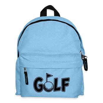 Golf lettering with golf ball and golf flag - Kids' Backpack - light blue - Front