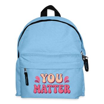 You Matter Pop-Art-Typografie - Kinder Rucksack - Hellblau - Vorne
