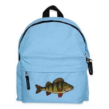 Realistic Perch Fish Vector - Kids' Backpack - light blue - Front