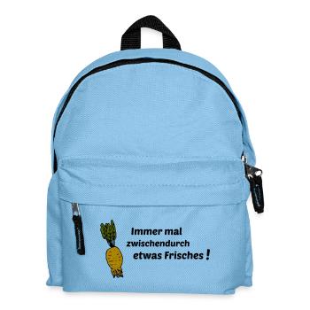 Immer mal etwas Frisches - Kinder Rucksack - Hellblau - Vorne