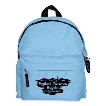 Vogtland - zwischen Huegeln - Kinder Rucksack - Hellblau - Vorne