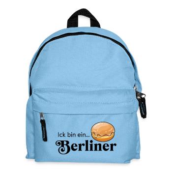 Ick bin ein Berliner Statement Kult Kostüm - Kinder Rucksack - Hellblau - Vorne