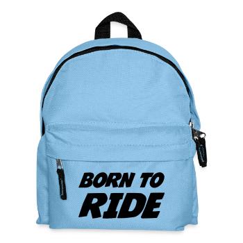 Geboren, um ein Pferd zu reiten: Wildes Design - Kinder Rucksack - Hellblau - Vorne