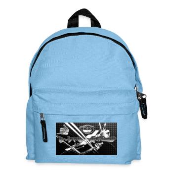 Fratzengesicht Neon Kontrast - Kinder Rucksack - Hellblau - Vorne