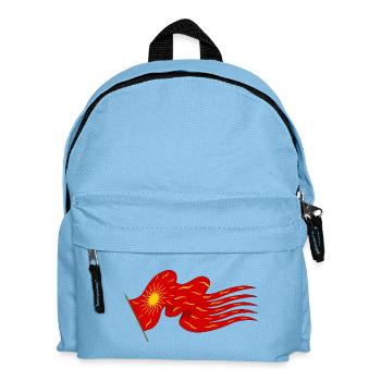 Oriflamme - Drapeau Soleil en Feu - Sac à dos Enfant - bleu clair - Devant