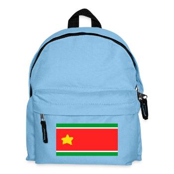 Guadeloupe Flagge im zerrissenem Stern - Kinder Rucksack - Hellblau - Vorne