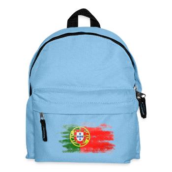 Portugal Flag – Watercolor Brushstroke Design - Kids' Backpack - light blue - Front
