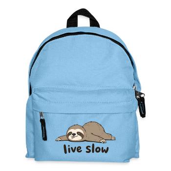Slow Life Sloth Illustration - Kids' Backpack - light blue - Front