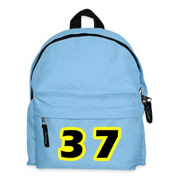 Symbole numérique 37 - Sac à dos Enfant - bleu clair - Devant