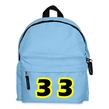33 Symbole numérique - Sac à dos Enfant - bleu clair - Devant