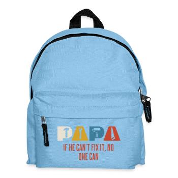 Toolword Motto If He Can't Fix It - Kinder Rucksack - Hellblau - Vorne