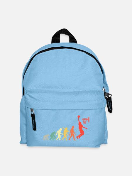 Retro Basketball Evolution für Spieler und Trainer - Kinder Rucksack - Hellblau