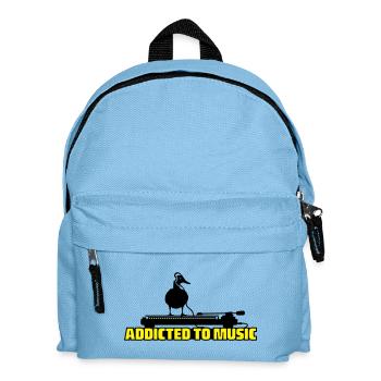 addicted to music - DJ music - Kinder Rucksack - Hellblau - Vorne