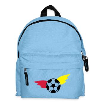 Fußball fliegender Ball Flagge Meisterschaft - Kinder Rucksack - Hellblau - Vorne