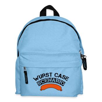 Wurst case scenario grillen BBQ Griller Geschenk - Kinder Rucksack - Hellblau - Vorne