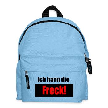 Saarländisch Dialekt T-shirt Saarland Spruch - Kinder Rucksack - Hellblau - Vorne
