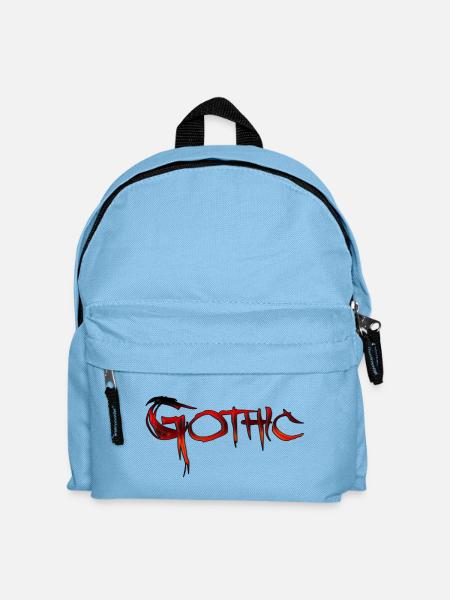 Gothic Flammen Schrift - Kinder Rucksack - Hellblau