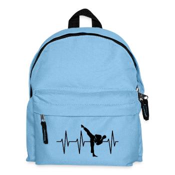 combattant combattant karaté arts martiaux rythme cardiaque pouls - Sac à dos Enfant - bleu clair - Devant