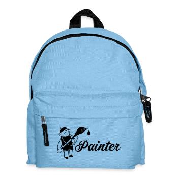 Peintre au pinceau text painter - Sac à dos Enfant - bleu clair - Devant