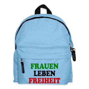 Frauen leben freiheit - Kinder Rucksack - Hellblau - Vorne