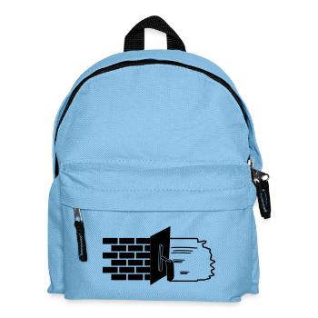 Plasterer logo stones and stucco - Kids' Backpack - light blue - Front