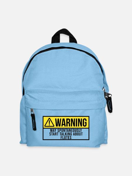 Flöte Flöte Flöte - Kinder Rucksack - Hellblau